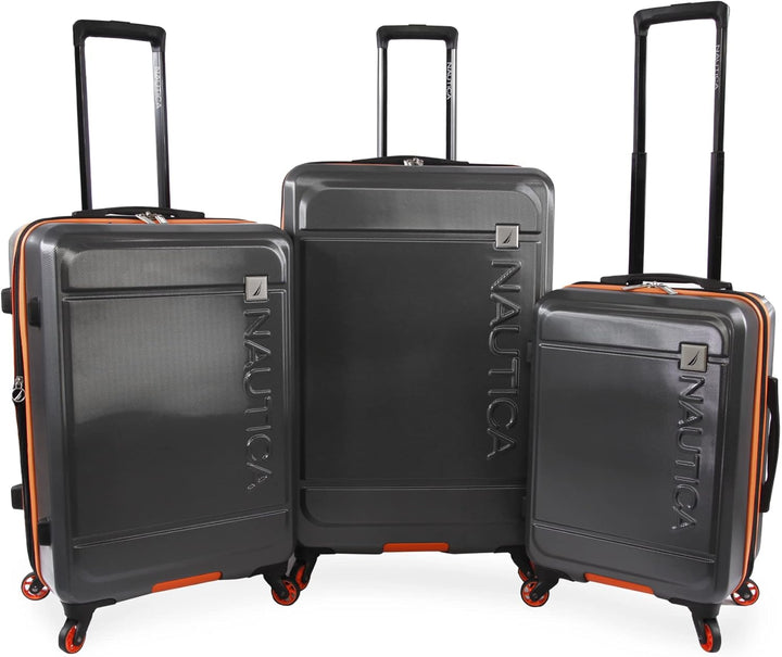 Nautica Roadie Hartschalengepäck-Set, 3-teilig Grau / Orange, Grau / Orange
