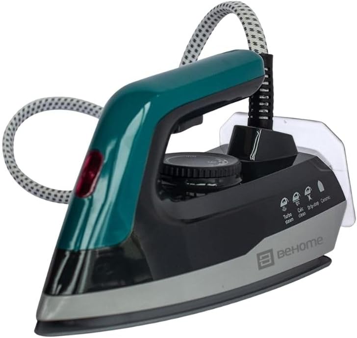 BEHOME Bügeleisen mit kontinuierlichem Dampfkessel und Keramiksohle, 2250 W, Fassungsvermögen 1,5 l,
