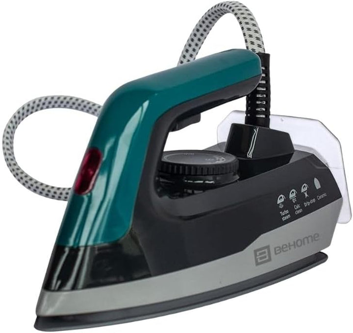 BEHOME Bügeleisen mit kontinuierlichem Dampfkessel und Keramiksohle, 2250 W, Fassungsvermögen 1,5 l,
