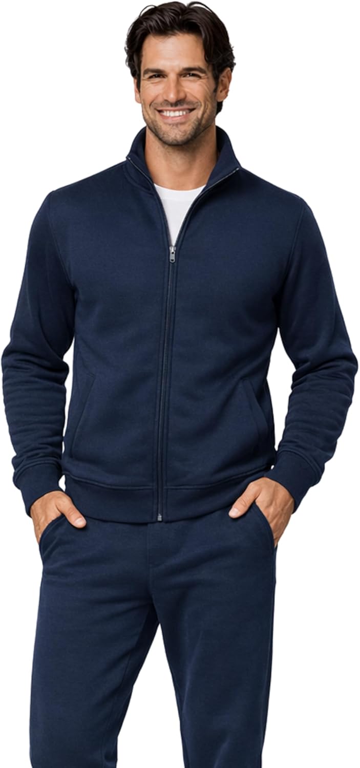 Morgenstern Herren Hausanzug - Trainingsanzug - Sportanzug - Baumwolle - Komplett M Blau, M Blau