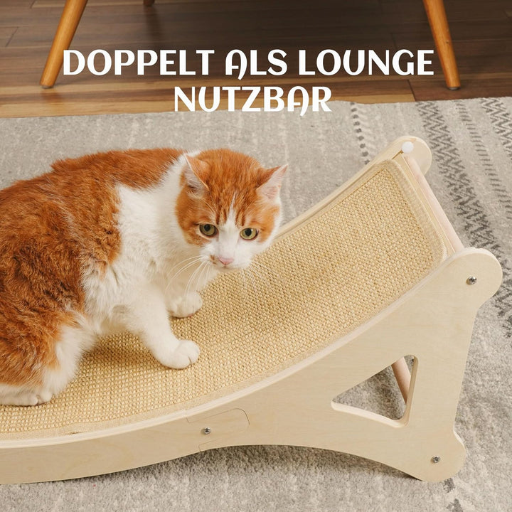 Gebogener Kratzbaum für Katzen, Sisal-Kratzrampe für Kätzchen, L-förmiges Kratzpad für Hauskatzen, 2