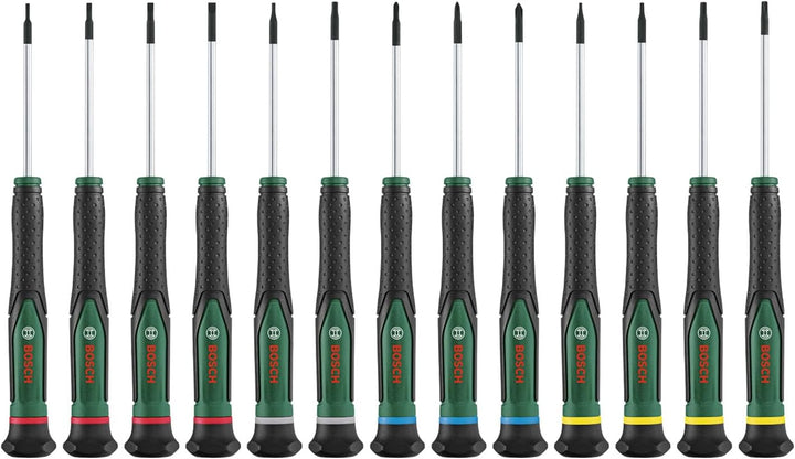 Bosch Präzisionsschraubendreher-Set 13-teilig (Präzise Schraubendreher für Heimwerken und Modellbau;