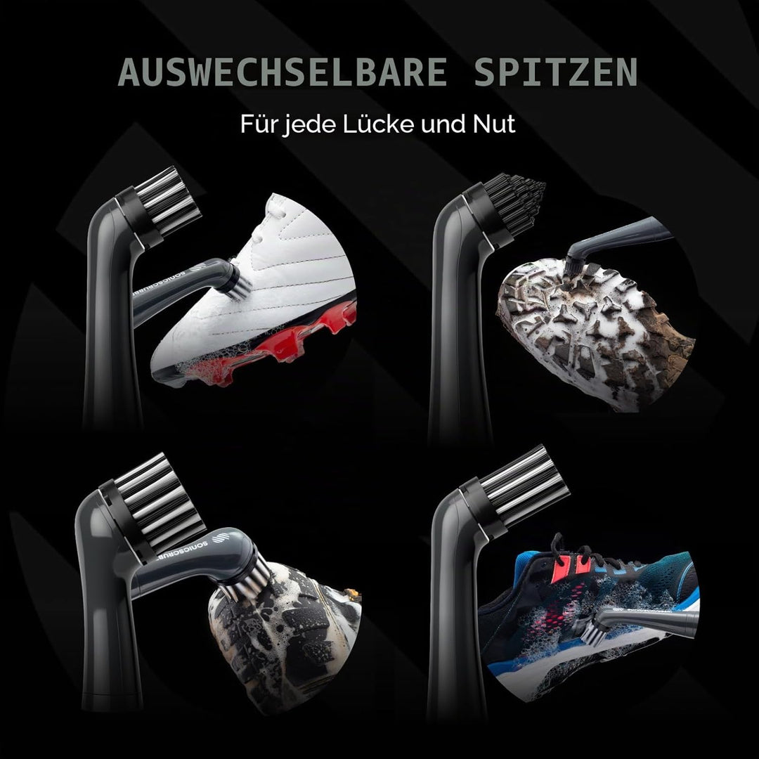 SonicScrubber Stiefelbürsten-Reinigungsset - Hochleistungsmotor - Wasserdicht - Leichtgewicht - Inkl