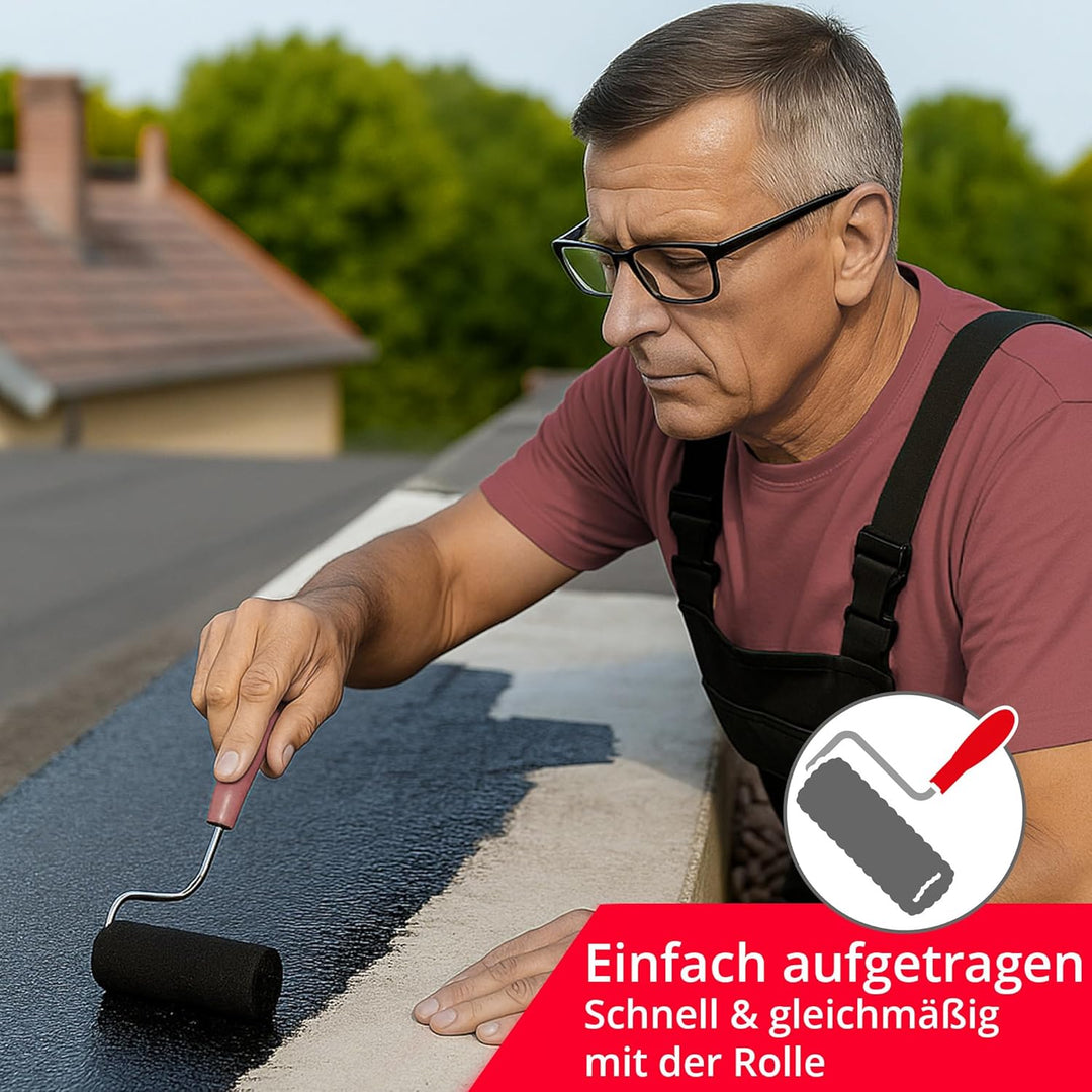 BORNIT Kaltkleber Bitumen Kleber Dachbeläge [bis 12,5% Neigung] 10L Klebstoff Bitumen Lösemittel Gar