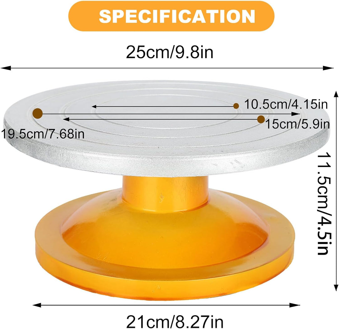 Töpfer Scheibe Drehteller 25cm Manuelle Töpferscheibe Plattenspieler mit Rutschfester Boden, Kunstst