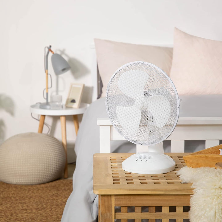 Russell Hobbs RHPDF0921 Tischventilator, tragbar, 23 cm, 2 Geschwindigkeiten, Weitwinkel-Schwenken,