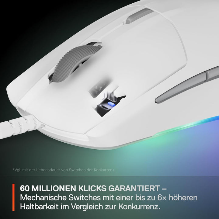 SteelSeries Rival 3 Gen 2 Gaming-Maus – 8.500 DPI TrueMove Core-Optiksensor – 60 Millionen Klicks ga