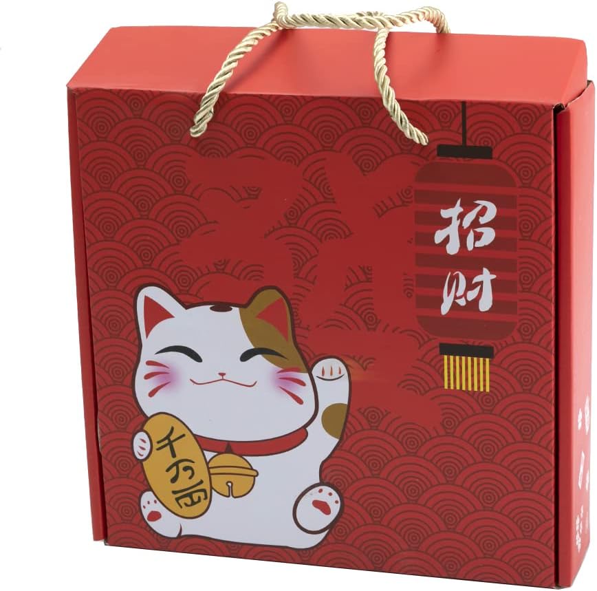 lachineuse - Set mit 4 Schalen Maneki Neko – Reisschale, Frühstück & Suppe – japanisches Geschirr au