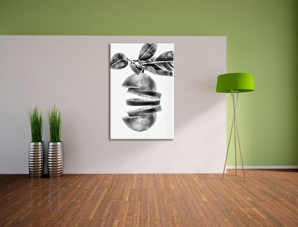 Pixxprint Zitrone Lemon Erfrischungsgetränk als Leinwandbild/Grösse: 100x70 cm/Wandbild/Kunstdruck/f