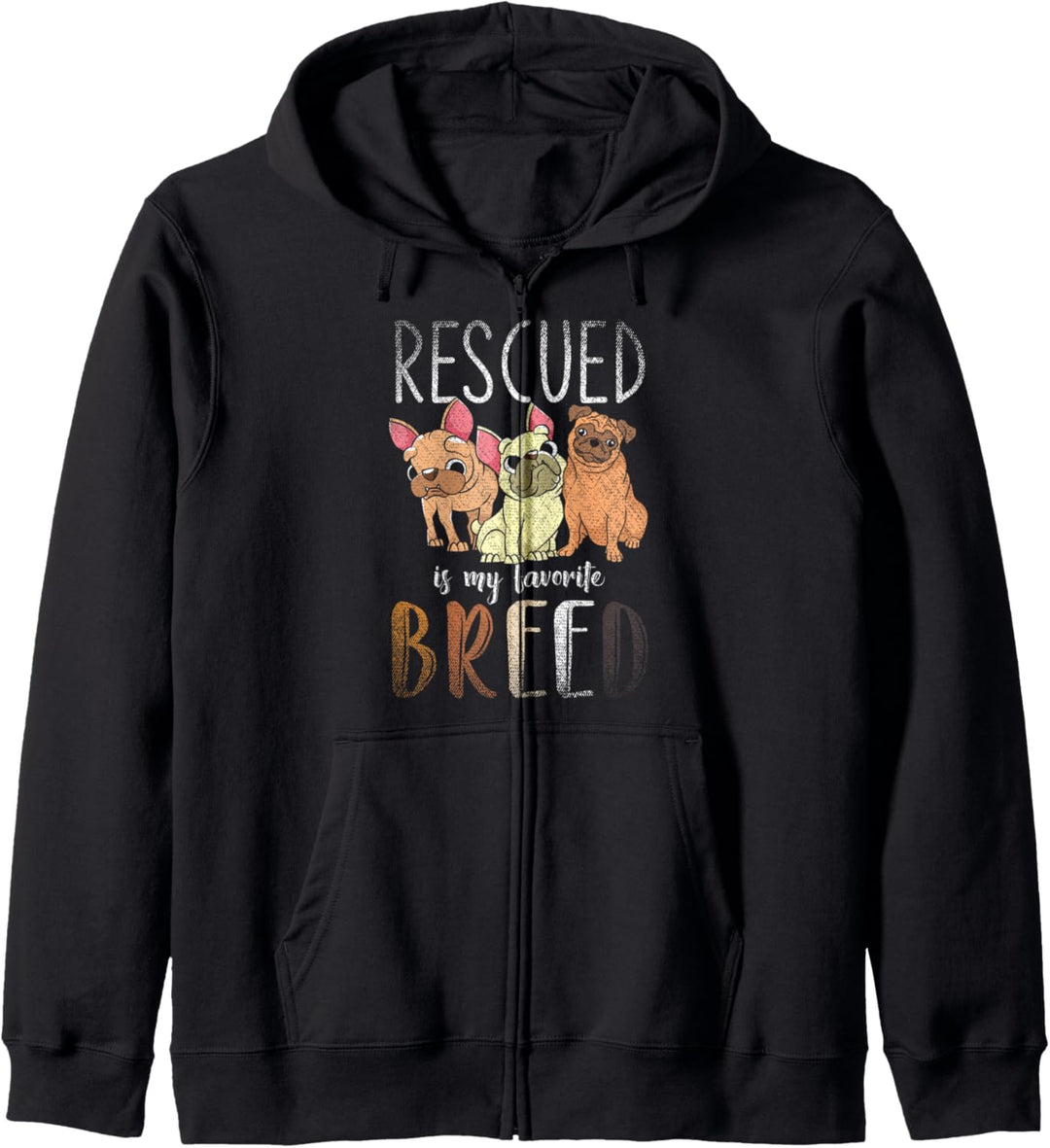 Gerettet ist meine liebste Hunderasse Hundehalter Hund Kapuzenjacke