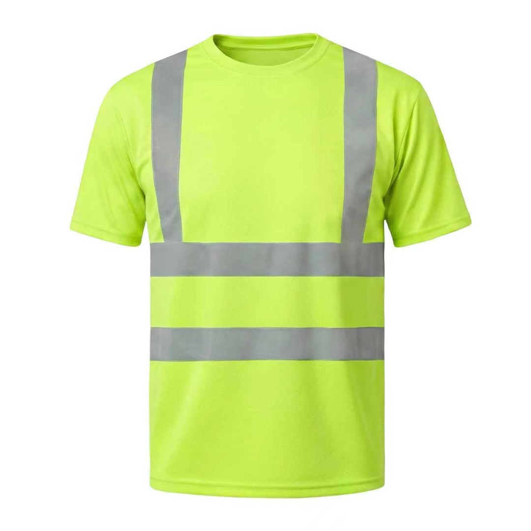 HYCOPROT Warnschutz T-Shirt Warnweste Reflektierend Warnweste Atmungsaktiv Leicht Kurzarmshirt Kurza