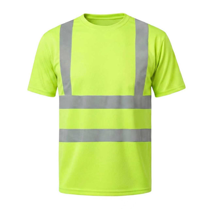 HYCOPROT Warnschutz T-Shirt Warnweste Reflektierend Warnweste Atmungsaktiv Leicht Kurzarmshirt Kurza