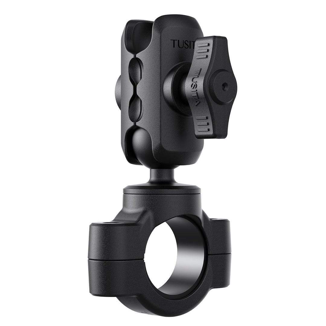 TUSITA Motorrad Lenkerhalterung - Kleine Basis mit Doppeltem Sockelarm Kurz - 1" B Grösse Short Arm,