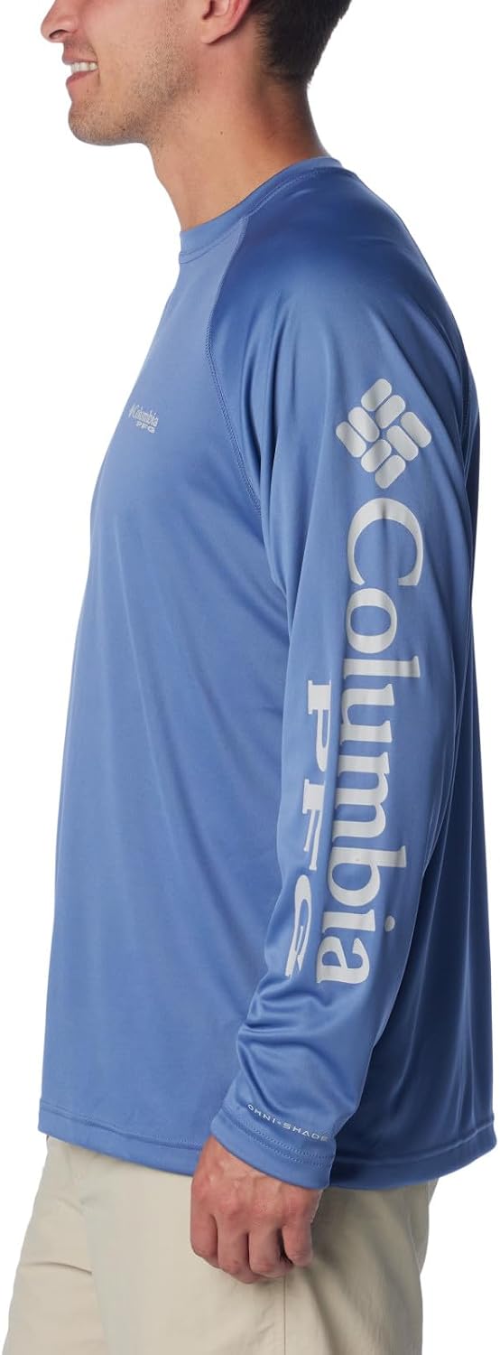 Columbia Herren Long Sleeve Terminal Tackle Langarm-Shirt L Lang Bluebell/Cool Grey Logo, L Lang Blu