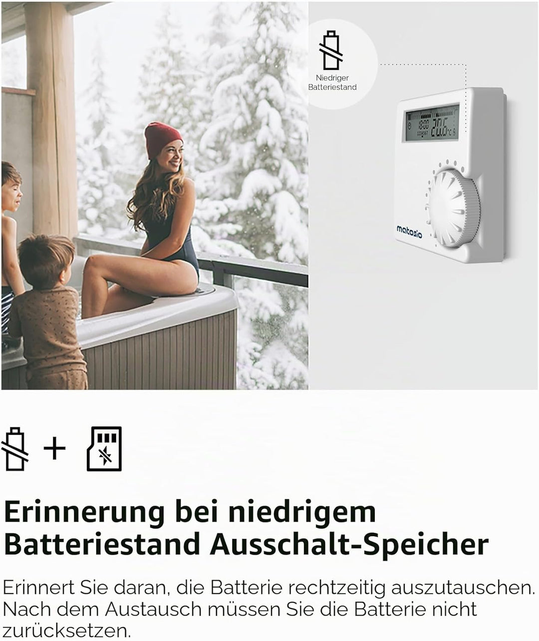 Funk-Thermostat Raumregler Set TH611 für Heizkessel, programmierbar, mit Empfänger, Kesselthermostat