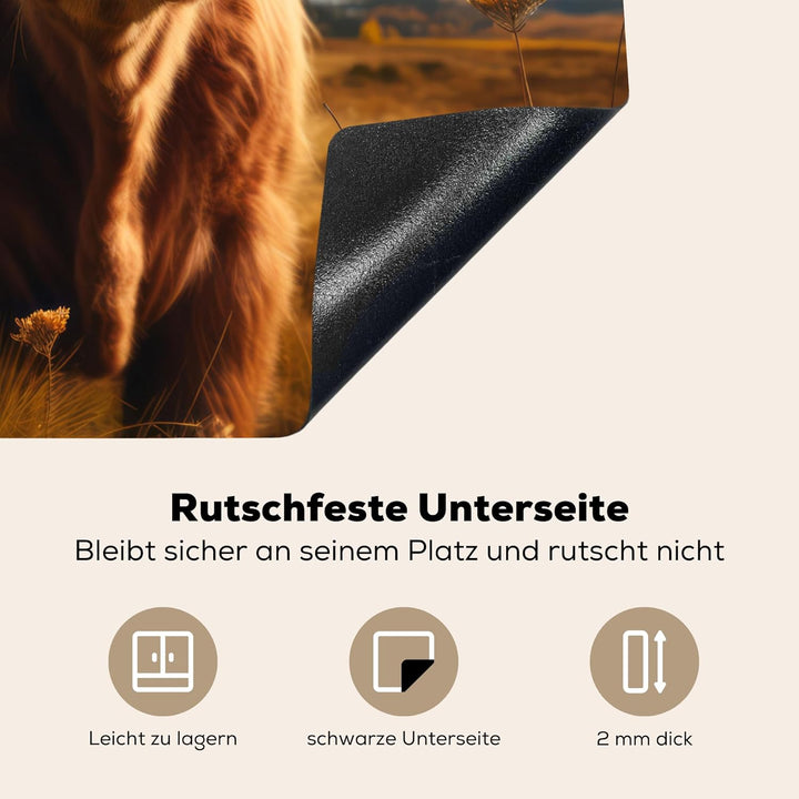 Herdabdeckplatte 59x52 cm Einteilig Ceranfeld Abdeckplatte für Induktionsschutz Ceranfeldabdeckung V