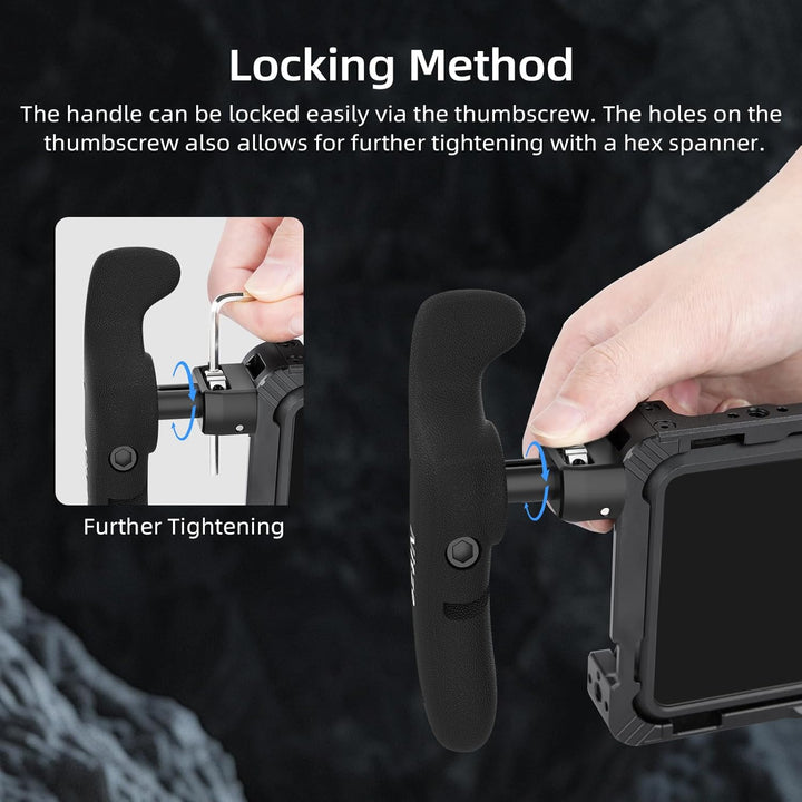 Nitze Side Handle, Seitengriff-Kit mit 1/4" Schraube und abnehmbaren Positionierstiften für Smartpho