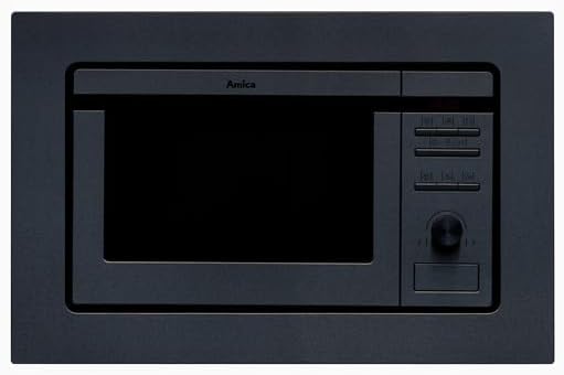 Amica EMW13180E Mikrowelle (Einbau) / 59,5 cm/schwarzes Glas, Edelstahl, TouchFree - digitaler Timer