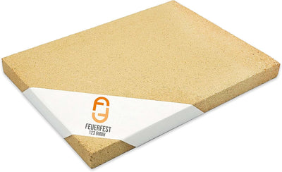 Feuerfest 123 - Schamotteplatte 300x200x20 mm, Schamottsteine Auskleidung Öfen & Kamine, lebensmitte