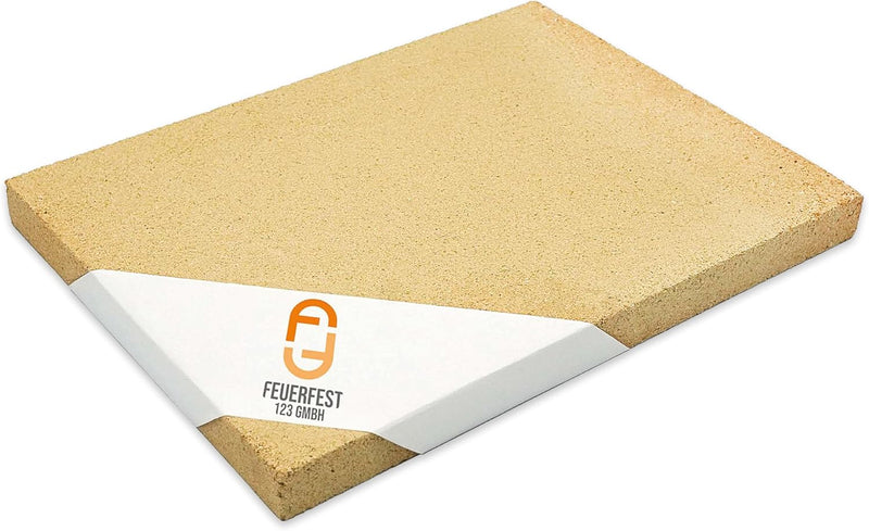 Feuerfest 123 - Schamotteplatte 300x200x20 mm, Schamottsteine Auskleidung Öfen & Kamine, lebensmitte