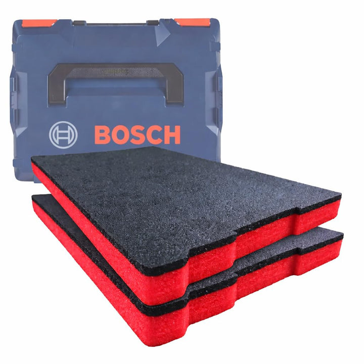 Schaum für BOSCH XL-BOXX Werkzeugkoffer, Graphitrot Zweierpack