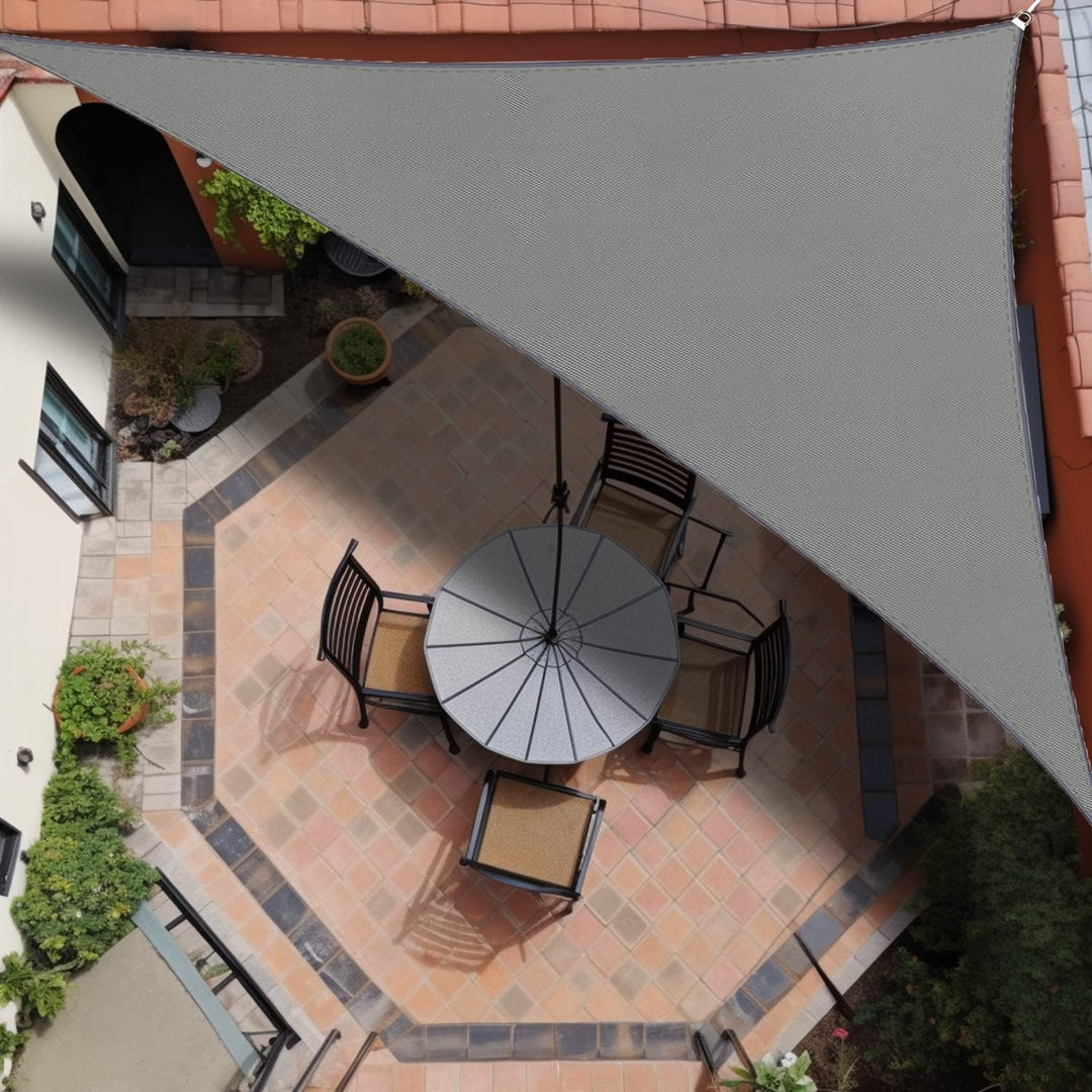 IOAOI Sonnensegel Dreieckig 5 x 5 x 7.1m, Wasserdicht Sonnenschutz Sonnensegel Dreieck Rechtwinklig,