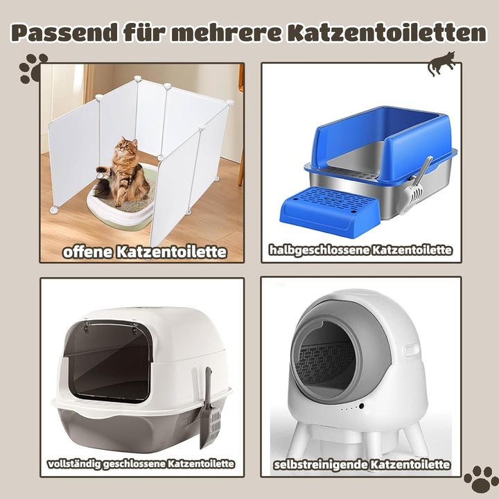 Katzenrampe für Katzentoilette, Katzen-Trittleiter mit Filterfunktion, doppellagige, waschbare und l