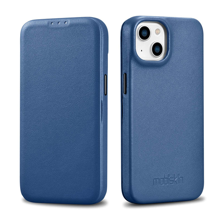 Mobiskin Hülle kompatibel mit Apple iPhone 14 (6,1 Zoll), Handyhülle mit echtem Leder, Case, Schutzh