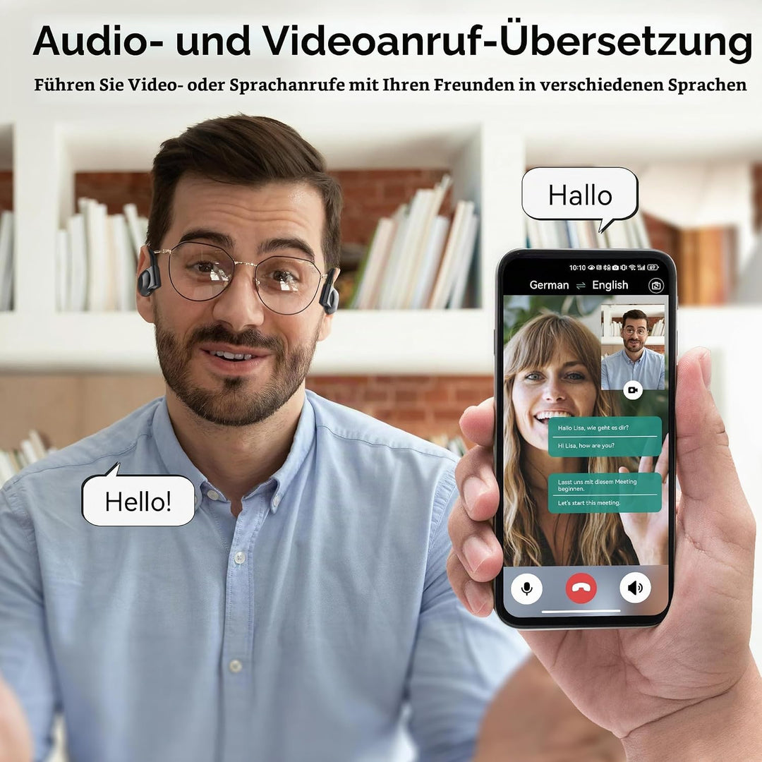 ANSTEN AI ÜBersetzer KopfhöRer, Echtzeit Translation Earbuds für Reisen Lernen, Bluetooth ÜBersetzun
