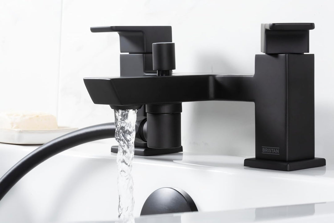 Bristan COB BSM BLK Mischbatterie für Badewanne und Dusche, Schwarz