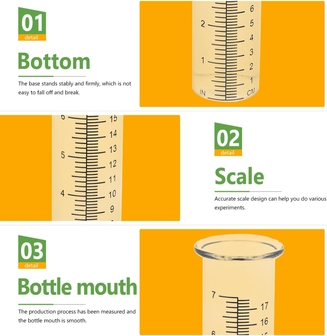 DOITOOL 2 Pcs Regen Gauge Aussen Glas Ersatz Rohr Regen Gauge Zylinder für Hof Garten Hause Im Freie