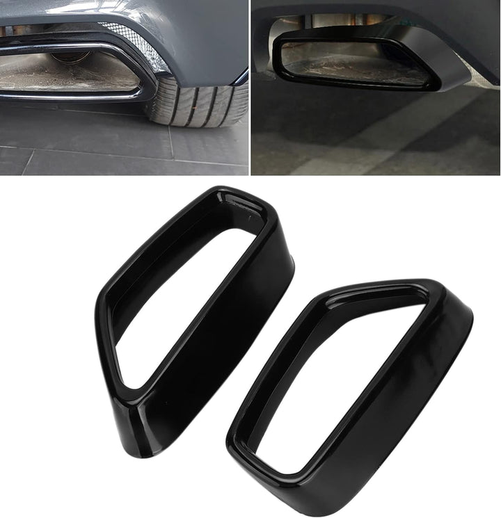 g30 endrohr auspuffblende schwarz cover Auspuff Endrohrblenden, 2 Stück Auspuff Endrohrblenden Gloss
