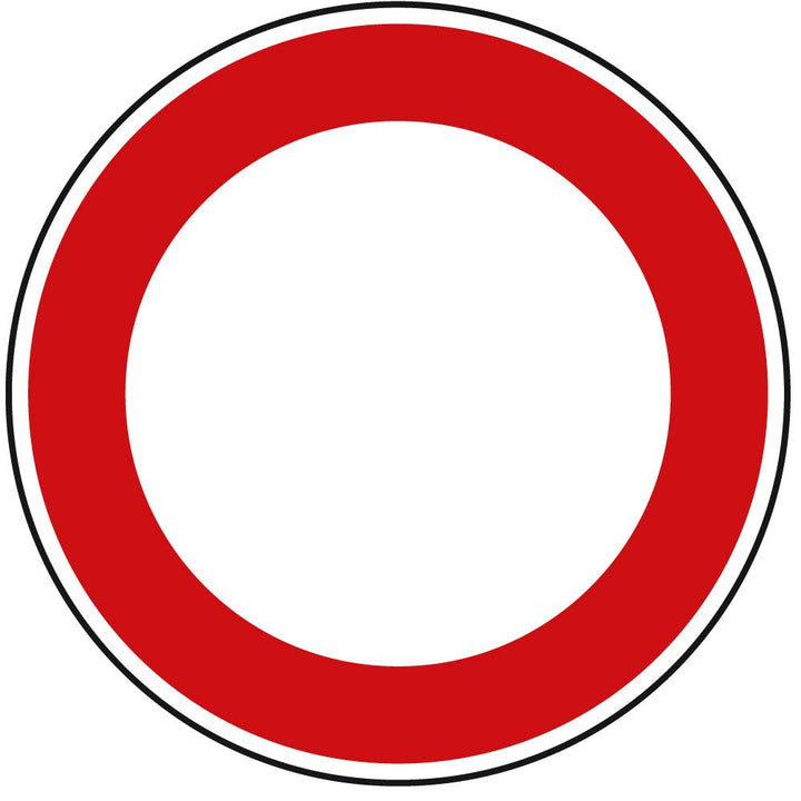Verkehrszeichen Verbot für Fahrzeuge Aller Art Nr. 250 | Ø 420mm, Alu 2mm, RA1 | Original Verkehrssc