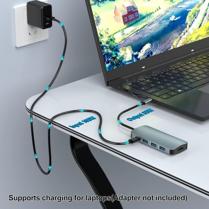 USB C Docking Station Dual Monitor,8 in 1 USB C Hub Multiport Adapter with Dual 4K HDMI,3 USB 3.0,10