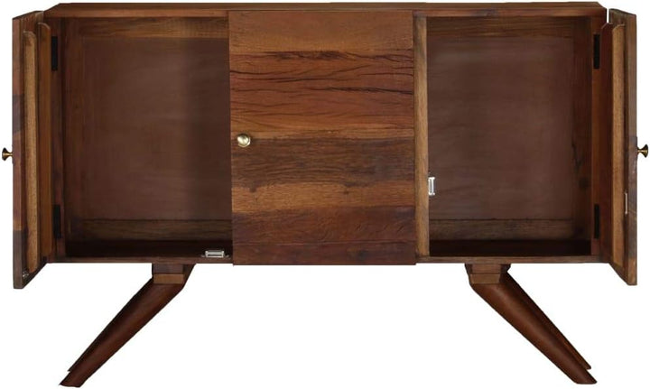 yorten Sideboard aus Recyceltes Massivholz Möbel Schränke Buffets Sideboards Braun 110 x 30 x 75 cm
