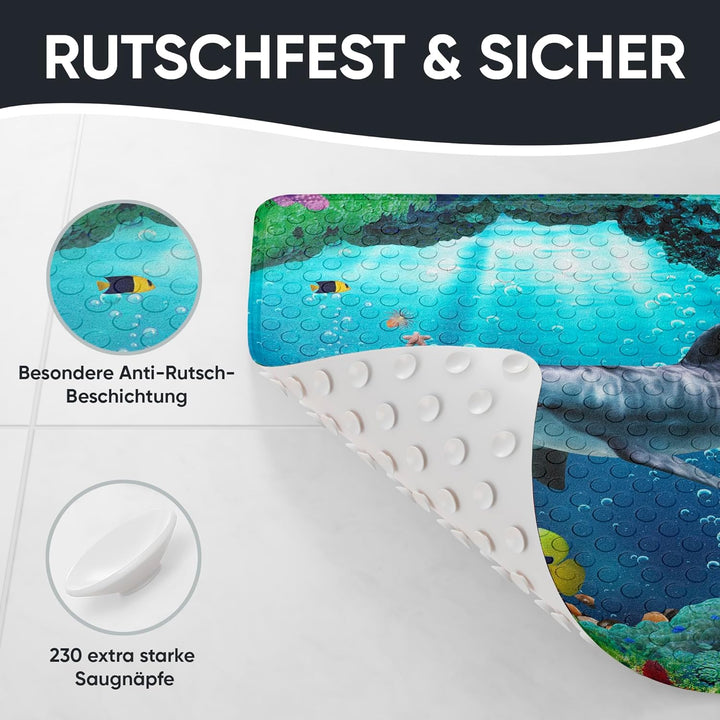 Sanilo Badematte 53 x 53 cm, rutschfeste Duschmatte für Dusche und Badewanne, Antirutschmatte maschi