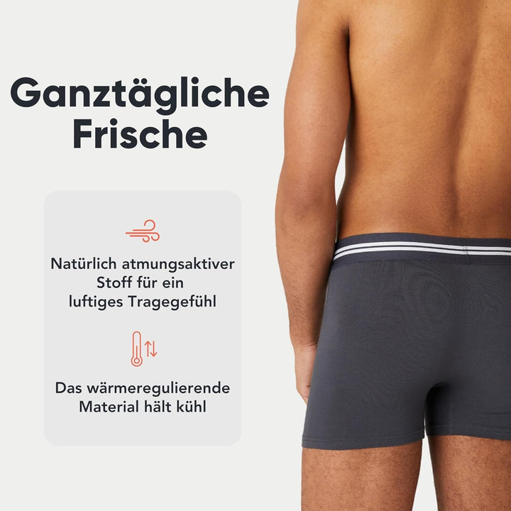 FM London (5er-Pack) Bambus-Herren-Boxershorts mit Stretch-Fit-Design - Bequeme Bambus-Boxershorts f