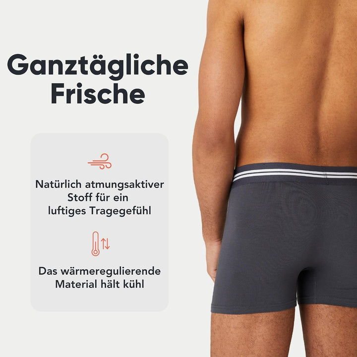 FM London (5er-Pack) Bambus-Herren-Boxershorts mit Stretch-Fit-Design - Bequeme Bambus-Boxershorts f