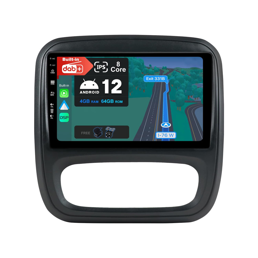 PX6 Android 12 IPS Autoradio Passt für Renault trafic 3 (2014-2021) / Opel Vivaro B (2014-2018) - 4G