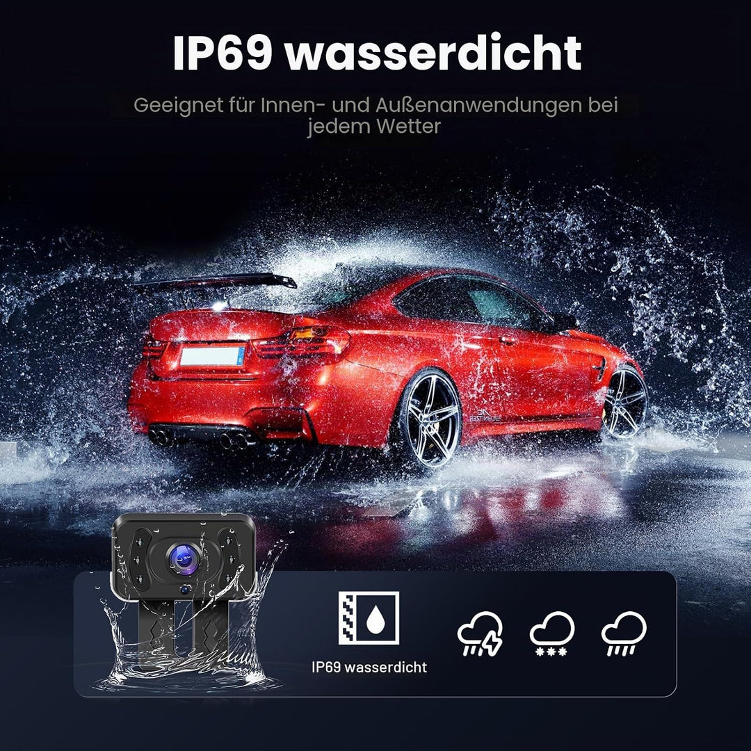 Hodozzy Drahtloses Rückfahrkamera Kit mit 4,3&