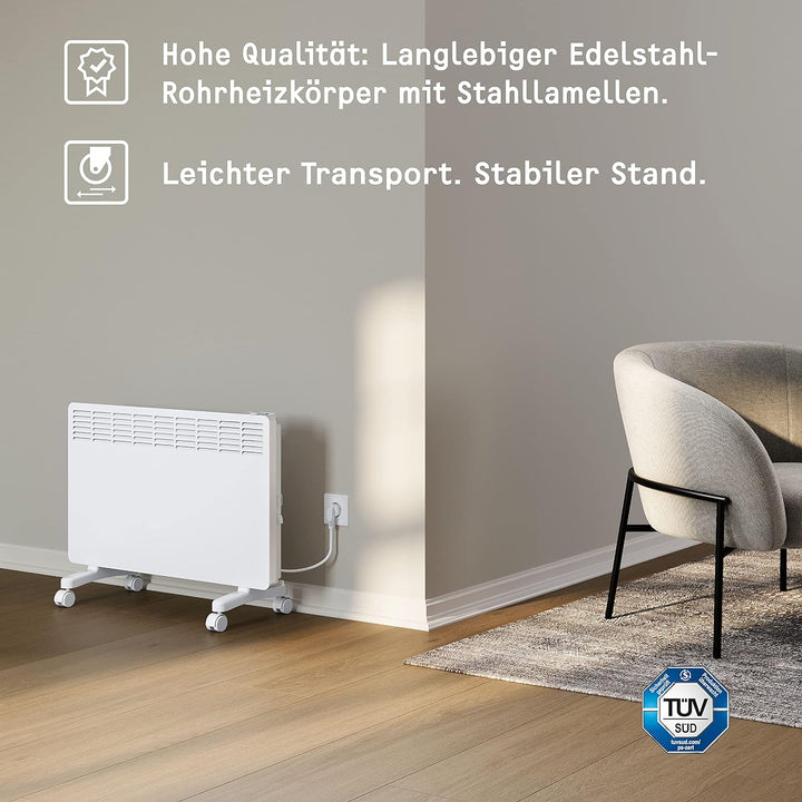 STIEBEL ELTRON neue Elektroheizung Standgerät für ca. 25 m², TÜV geprüft, Konvektor-Heizung mit elek