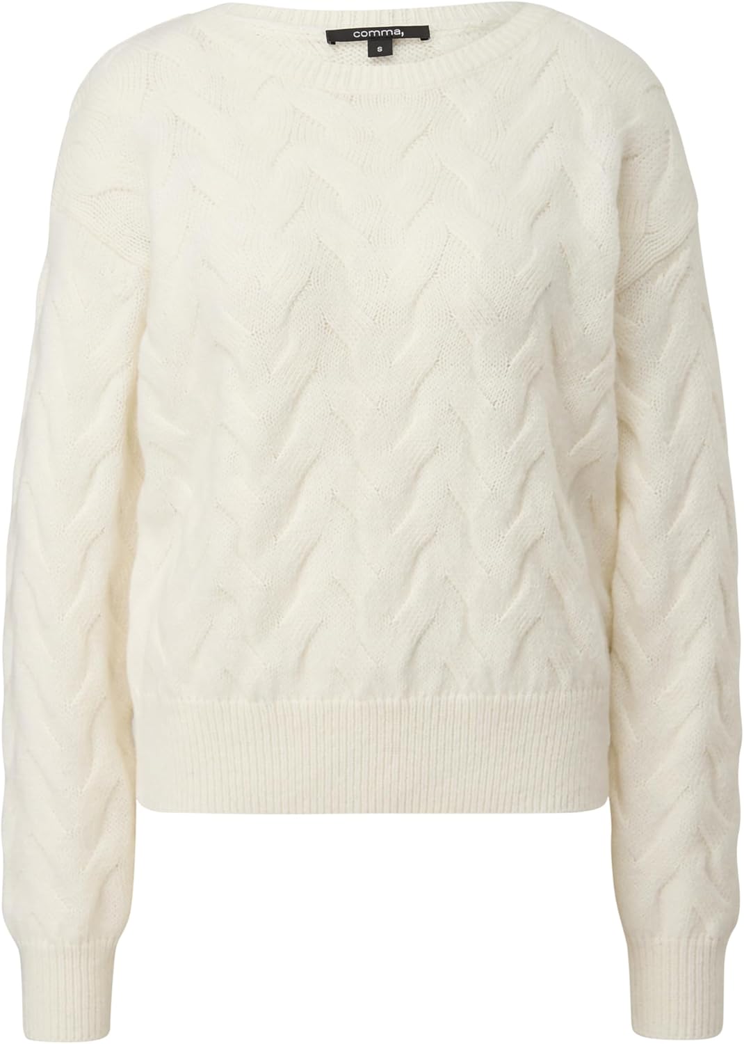 Comma Damen Pullover XL Weiss 0120, XL Weiss 0120
