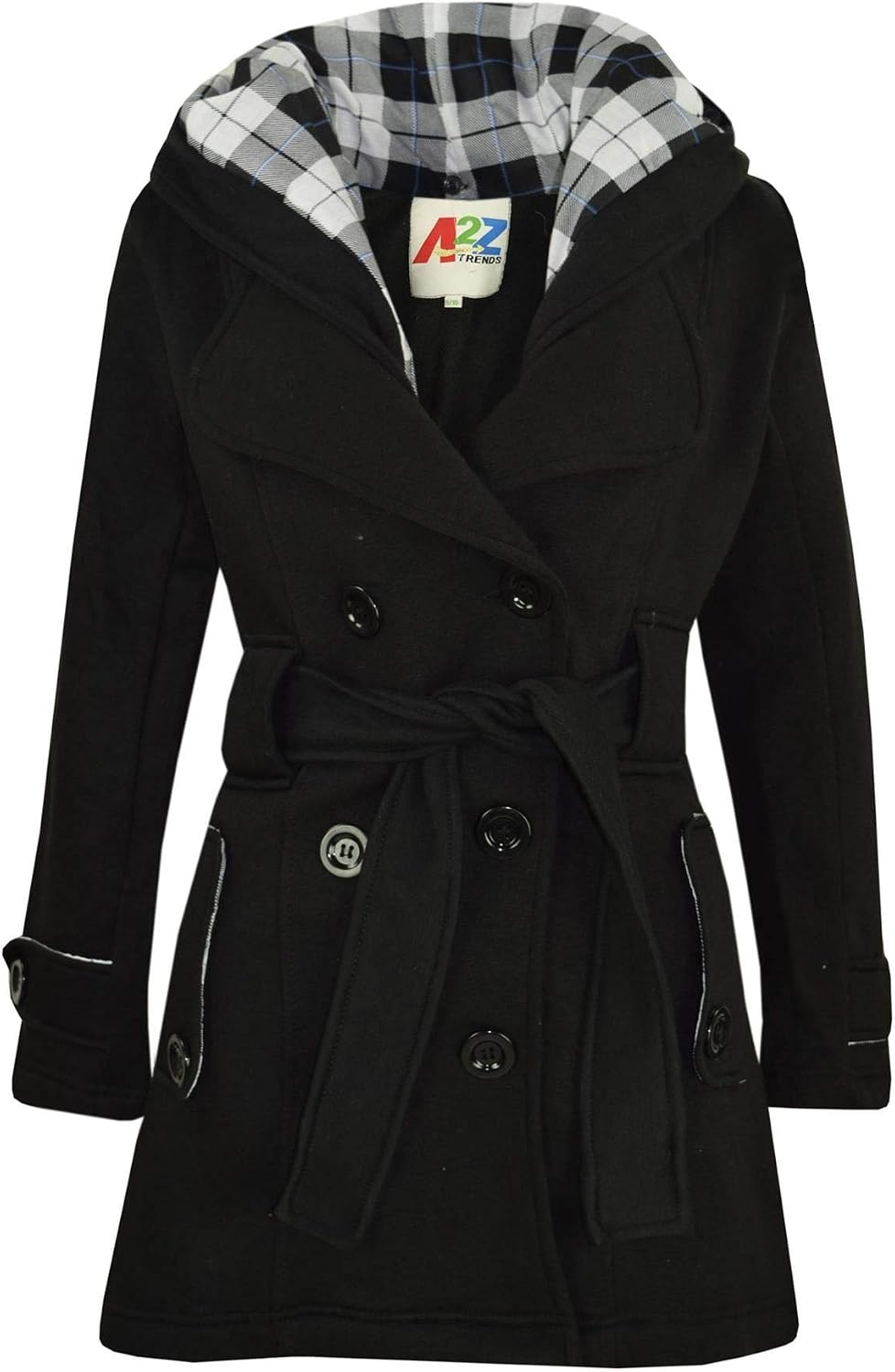 A2Z 4 Kids Mädchen Parka Jacke Kapuze Trenchcoat Mode Wolle Mischgewebe Warm Gefüttert Jacke Übergro
