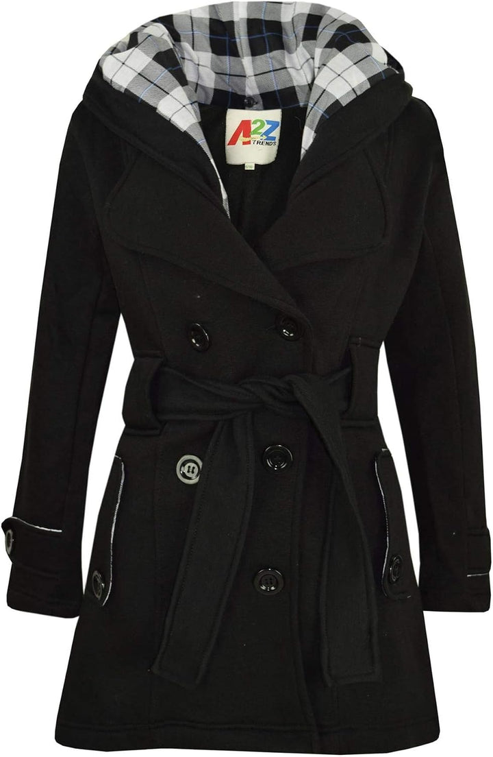 A2Z 4 Kids Mädchen Parka Jacke Kapuze Trenchcoat Mode Wolle Mischgewebe Warm Gefüttert Jacke Übergro