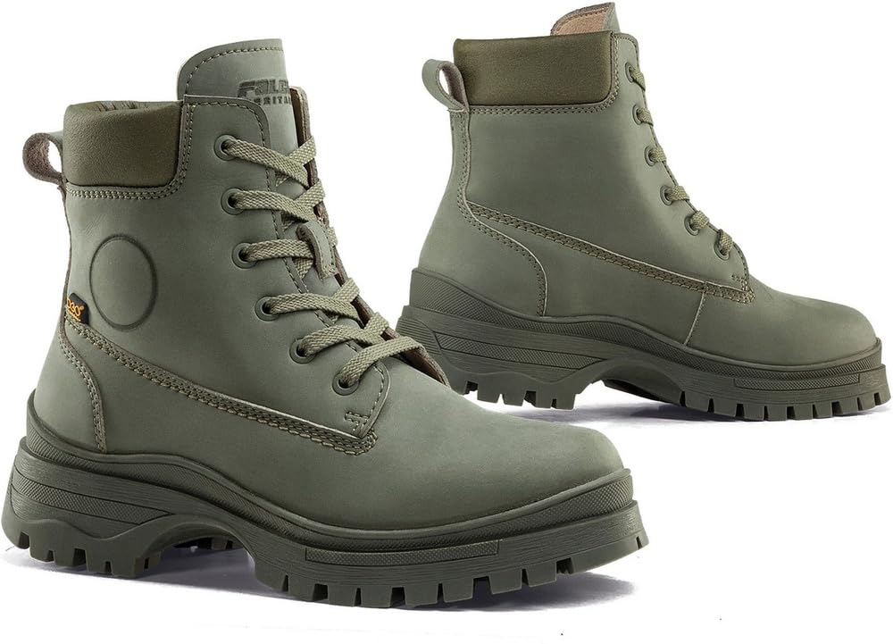FALCO Zarah Damen Motorrad Stiefel 36 EU Grün, 36 EU Grün