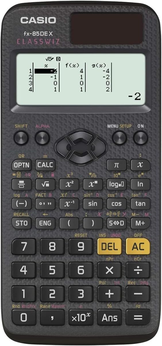 CALCUSO Sparpaket: Casio FX-85DE X ClassWiz technisch-wissenschaftlicher Taschenrechner + WYNGS Schu