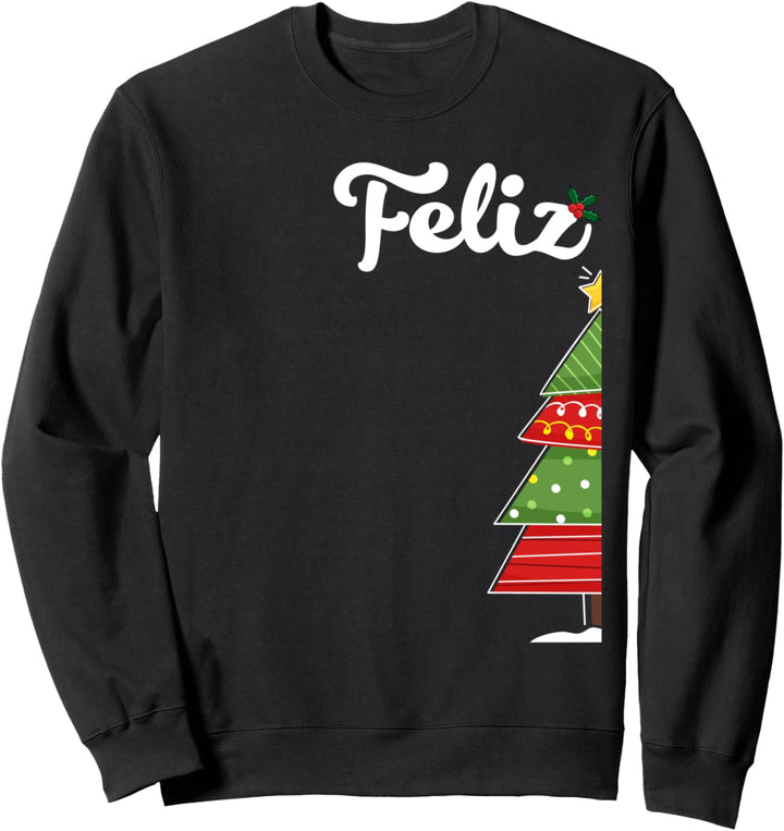 Feliz Navidad Spanish Matching Couple Ugly Christmas Sweatshirt