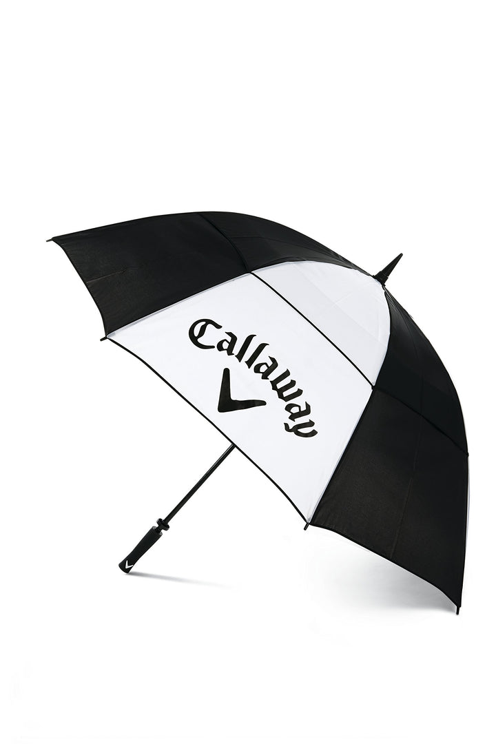 Callaway Golf 2019 Clean Logo 60 Zoll Doppeldach Herren Golf Regenschirm Black/White, Black/White