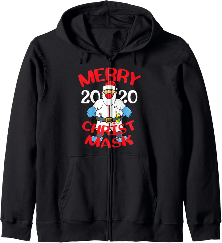 Merry Christmask Gloves and Mask Santa Kapuzenjacke
