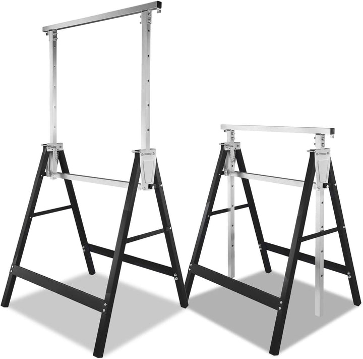 Jopassy Arbeitsbock 2er set,Schwarz Gerüstbock Klappbock 7-fach höhenverstellbar, max. 200kg Belastb
